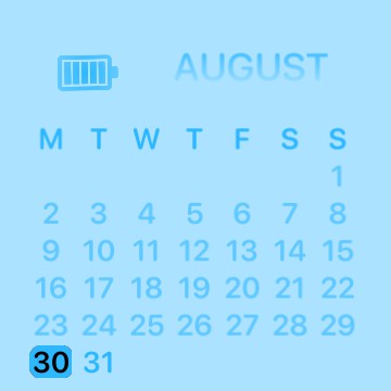 Blue Calender With Battery