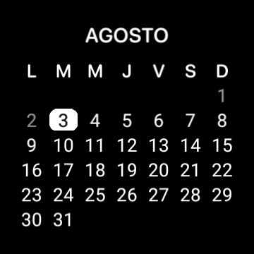 Calendar black