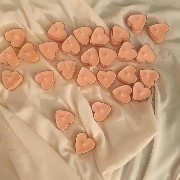 Cute peach heart candles