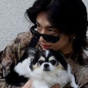hyunjin with dog