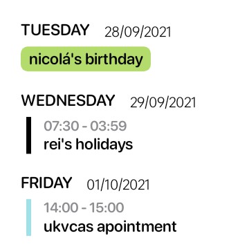 Google agenda