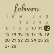 Brown aesthetic calendar