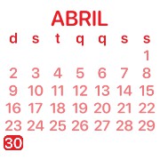 Red calendar