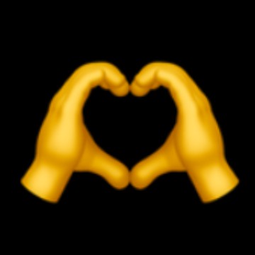 Hand emoji heart