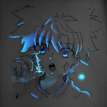 Anime glowing art
