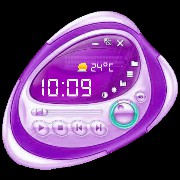 Frutiger Clock Energy Purple