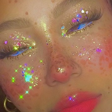 pretty glittery girl