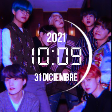 BTS Clock Purple