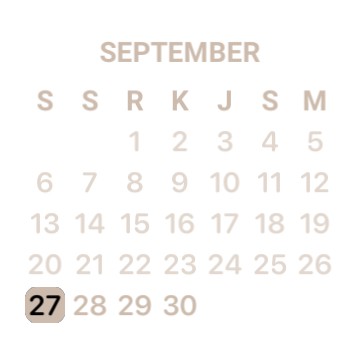 beige calendar