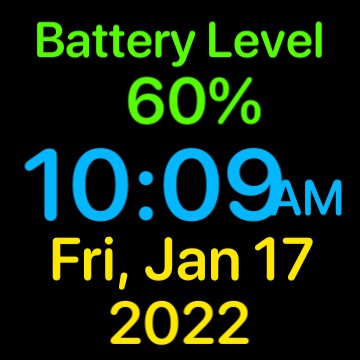 Basic Batt Level, Time, Date