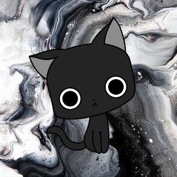 Black marble cat