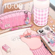 Kawaii Studying widget/creds to the artist 