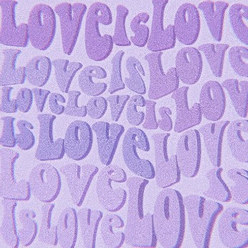 Love is Love purple widget
