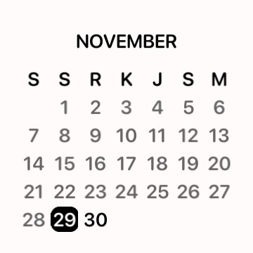 white calendar