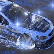y2k blue car 