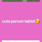 cute person tablet