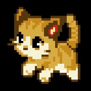Ginger pixel kitty