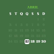 Slytherin Green Calendar