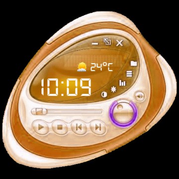 Frutiger Clock Energy Orange