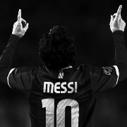 messi black and white 