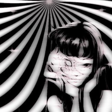 black and white