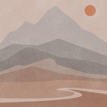 boho mountain landscape 