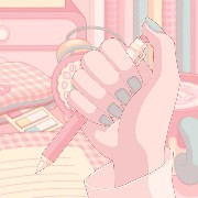 Aesthetic pink anime bubbly