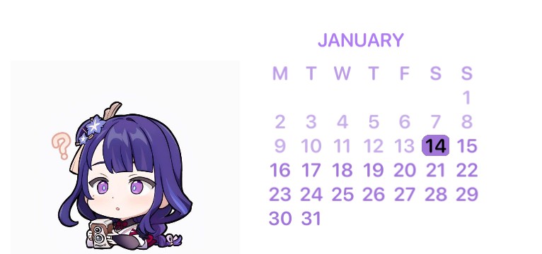 purple calendar 